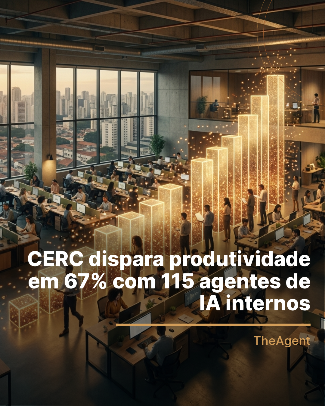 CERC dispara produtividade em 67% com 115 agentes de IA internos
