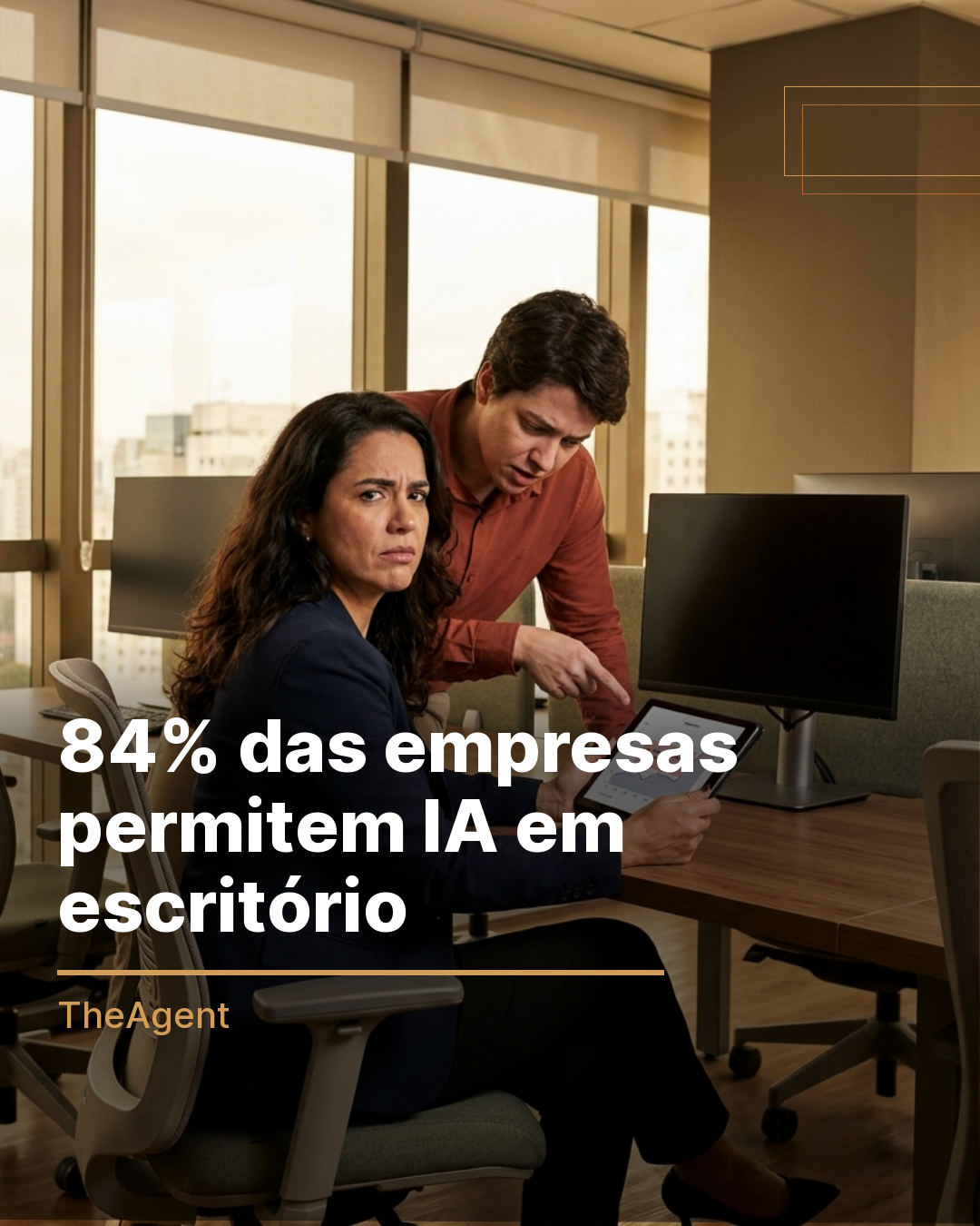 84% das empresas permitem IA em escritório
