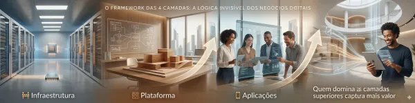Infraestrutura, plataforma, aplicação: a camada onde você vive determina se você sobrevive