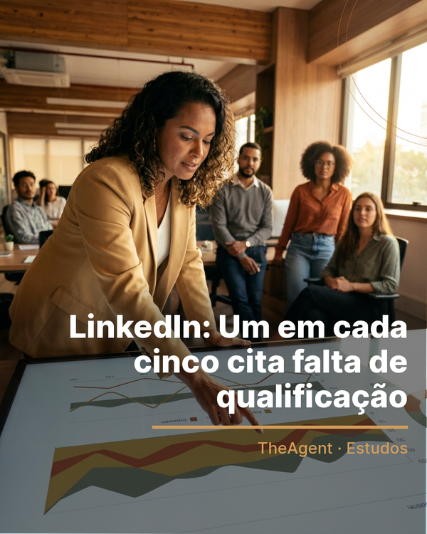 Arte do estudo de LinkedIn com o destaque: Um em cada cinco cita falta de qualificação