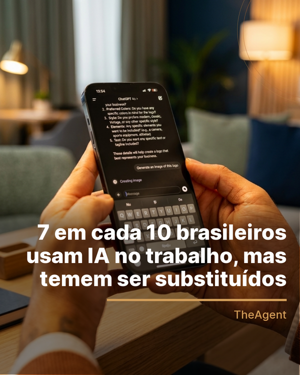 7 em cada 10 brasileiros usam IA no trabalho, mas temem ser substituídos