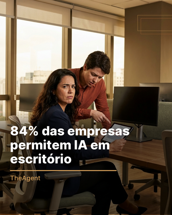 84% das empresas permitem IA em escritório